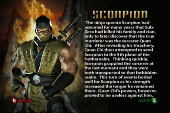 mortal kombat scorpion. Mortal Kombat Warehouse: