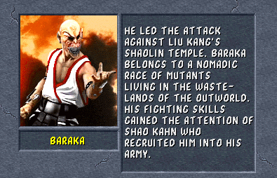 Mortal Kombat 1 - New Official Baraka Bio 