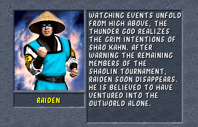 Mortal Kombat 4 - Raiden Playthrough + BIO & Ending 