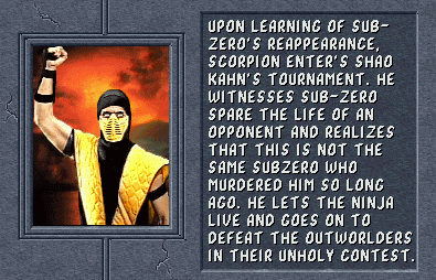 Mortal Kombat 2: Scorpion Finishing Moves 