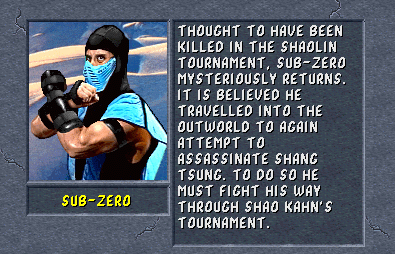 MKWarehouse: Mortal Kombat 4: Sub-Zero