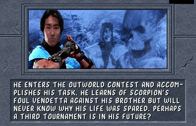 Sub-Zero/Mortal Kombat II, Mortal Kombat Center Wiki