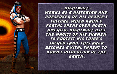 Ultimate Mortal Kombat 3 - Nightwolf - Spirit Beam Fatality 