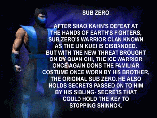 MKWarehouse: Mortal Kombat 4: Sub-Zero