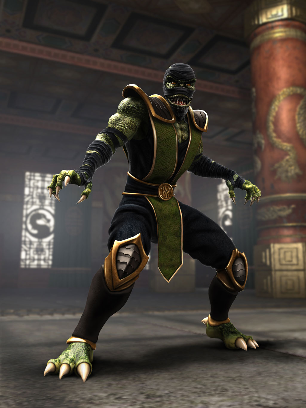 Mortal Kombat: Shaolin Monks Reptile Head Eat Fatality 