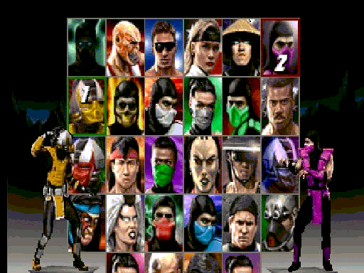 Mortal Kombat Trilogy Character Select Screen