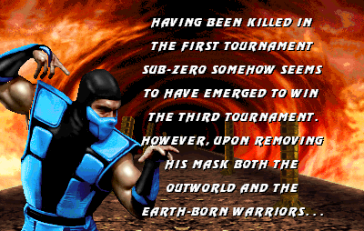 ultimate mortal kombat 3 sub zero fatality